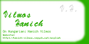 vilmos hanich business card